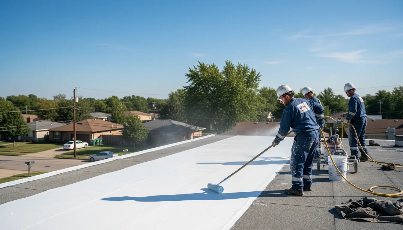 Commercial roof coating in Roscoe, TX near me
